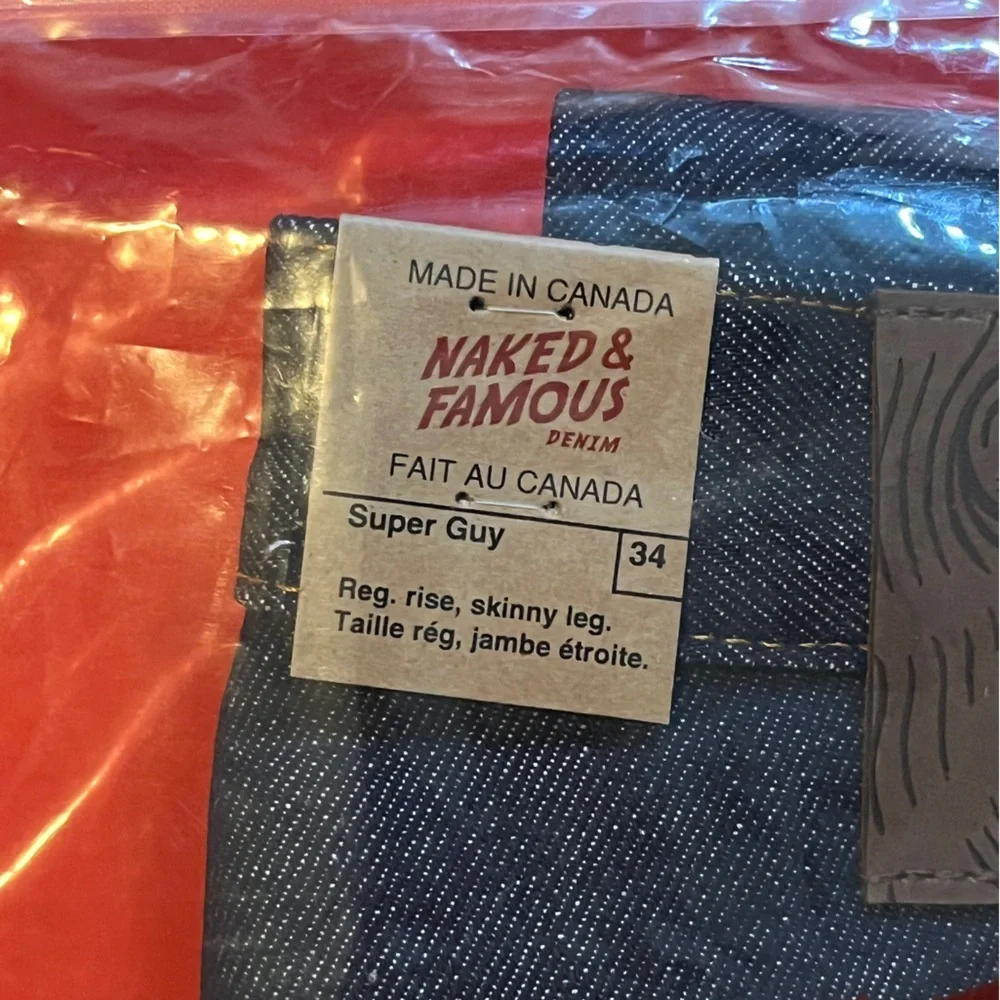 Naked & Famous Dirty Fade Selvedge Jeans - Super Guy - Size 34 - Picture 2 of 3